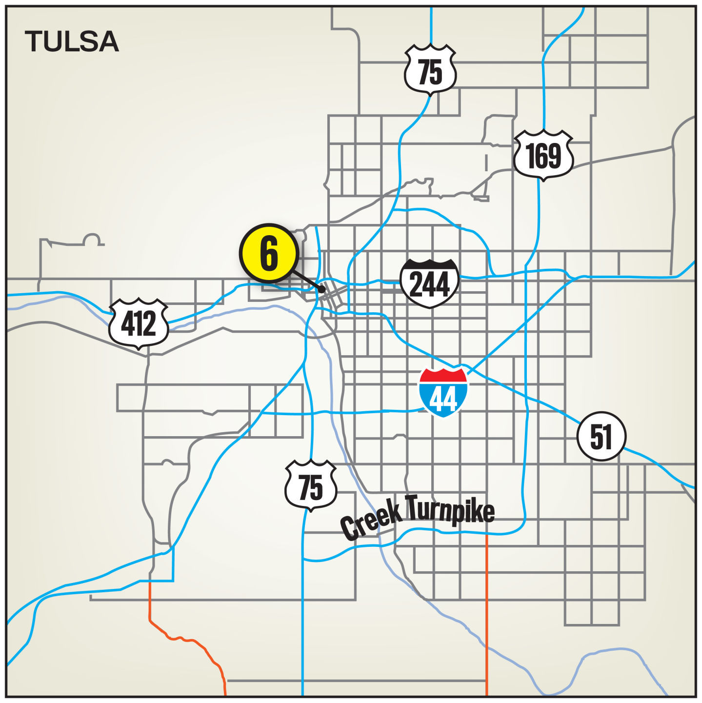 6. Downtown Tulsa at Tulsa jail (Tulsa County)